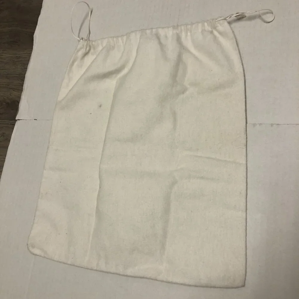 Prada Milano large soft white cotton dust bag excellent drawstring  fold marks